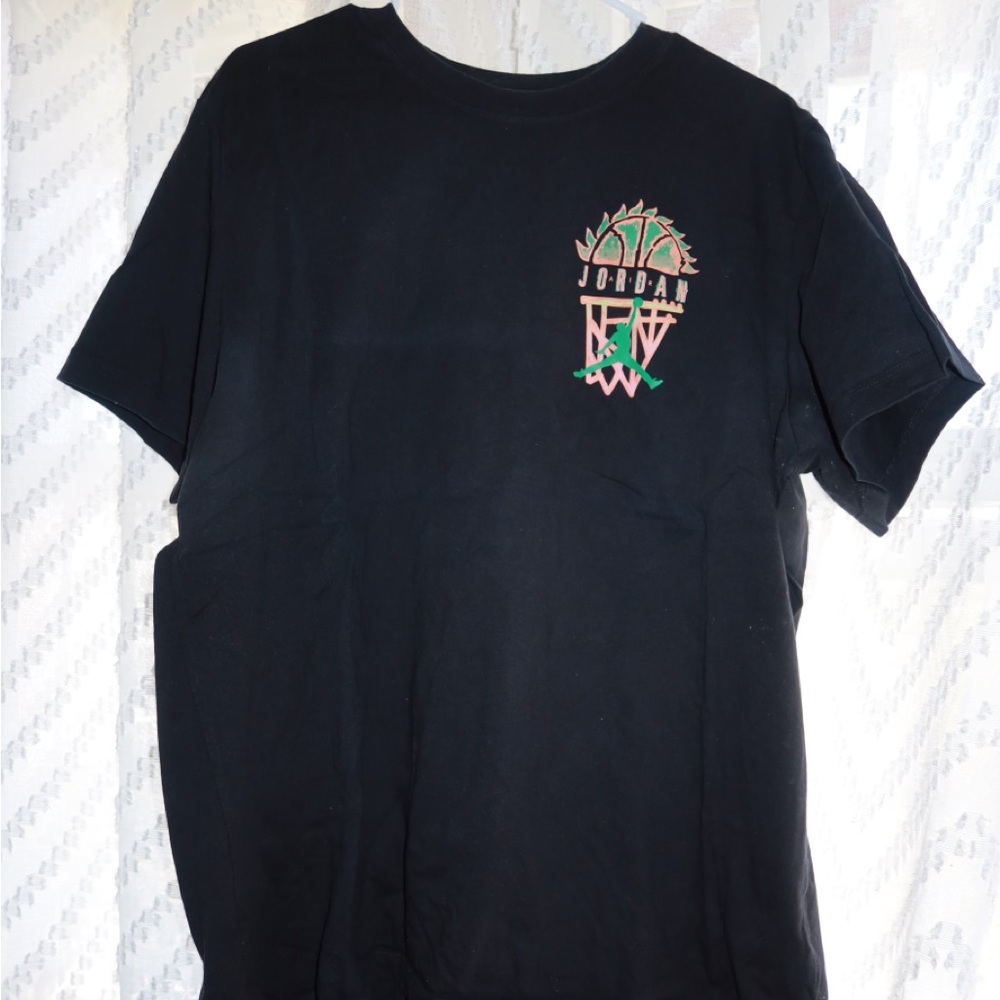 Jordan Black T-Shirt with Basketball Logo